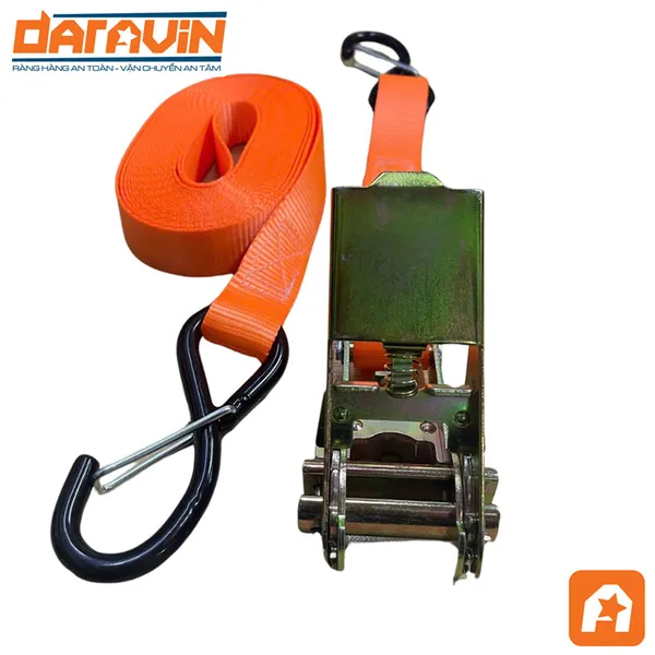 Ratchet Tie Down Strap - 1,760 lb 1-inch width S hook and latch