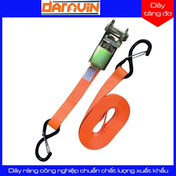 Dây Chằng Tăng Đơ Bản 25mm Tải 0.8 Tấn Móc S Chống Tháo