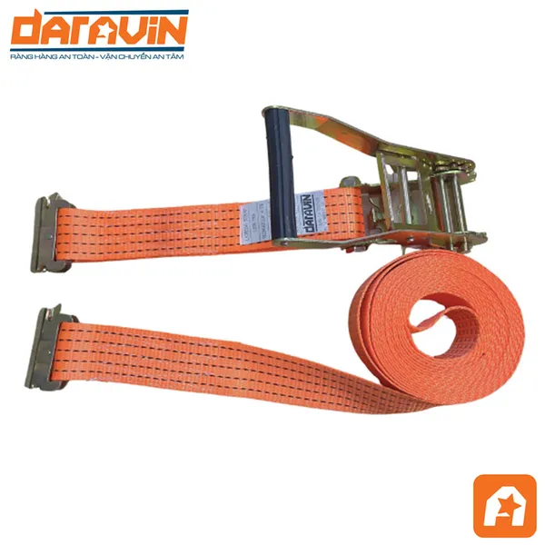 Dây tăng đơ chằng hàng bản 50mm tải 3 tấn móc E-fit