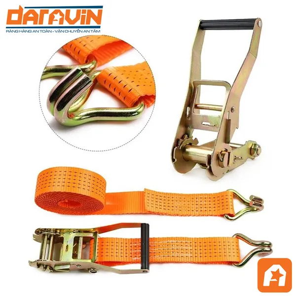 Ratchet Tie Down Straps - 6,600 lb 2-inch width J hook
