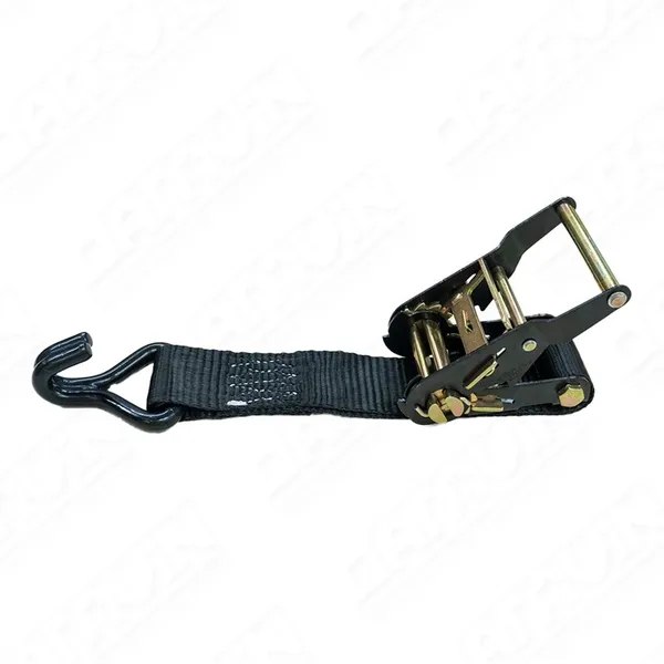 Ratchet Tie Down Strap - 2-inch width plastic coated J hook