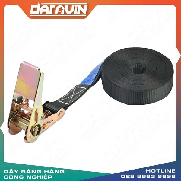 Dây tăng đơ chằng hàng bản 25mm tải 800kg không móc