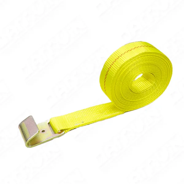 Dây tăng đơ vải chằng hàng cán nhựa bản 50mm tải 5 tấn móc Flat