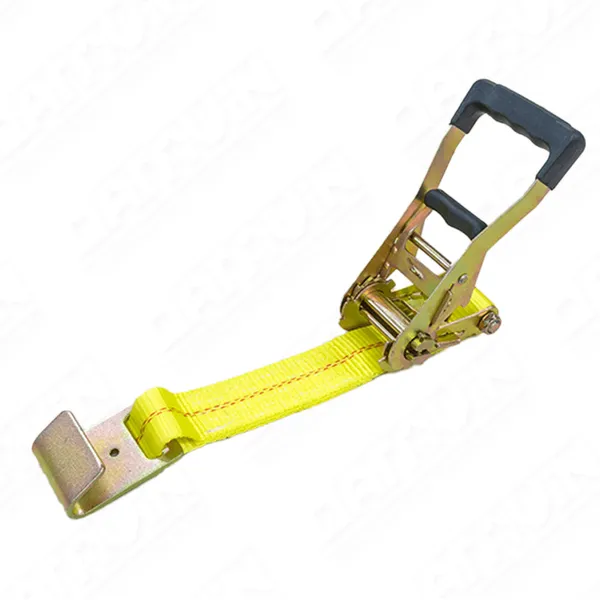 Dây tăng đơ vải chằng hàng cán nhựa bản 50mm tải 5 tấn móc Flat