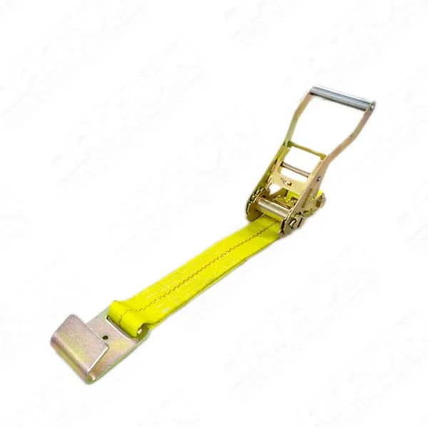 Ratchet Tie Down Strap - 2-inch width aluminum handle Flat hook