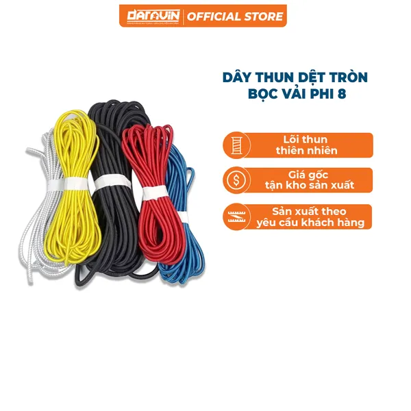 Dây thun dệt tròn đường kính 8mm
