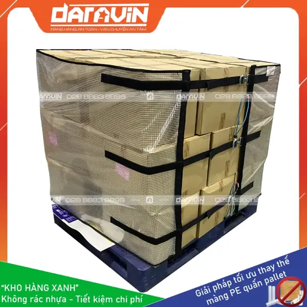 Lưới pvc trong suốt quấn pallet tái sử dụng DARAVIN 