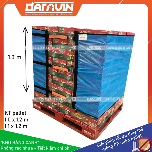 Lưới quấn pallet tái sử dụng cao 1m