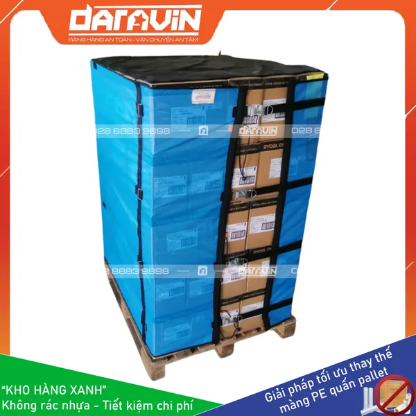 Lưới quấn pallet tái sử dụng có vải trùm DARAVIN