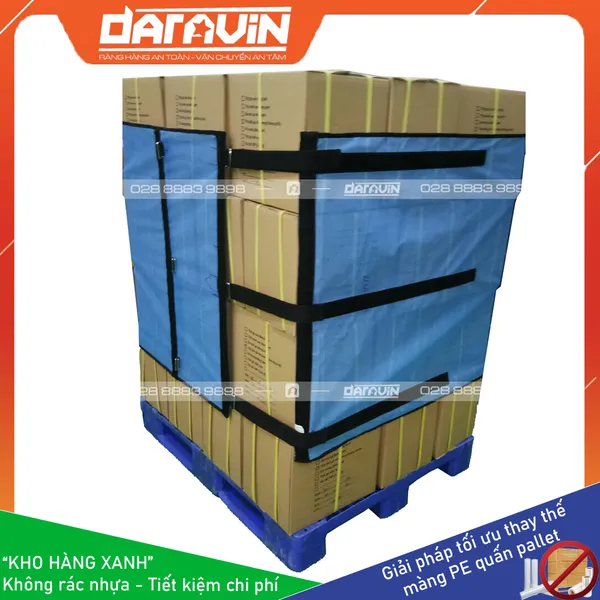 Lưới quấn pallet tái sử dụng khóa gai dán DARAVIN