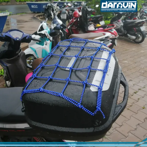Lưới thun ràng đồ xe máy có phản quang 40 x 40cm
