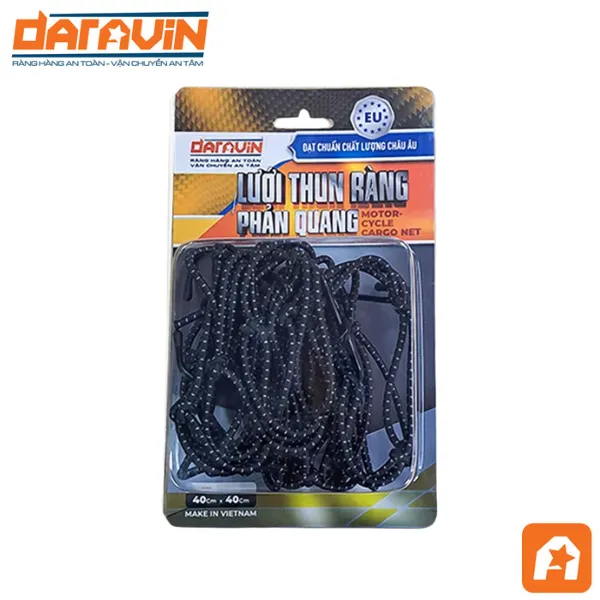 Lưới thun ràng đồ xe máy có phản quang 40 x 40cm
