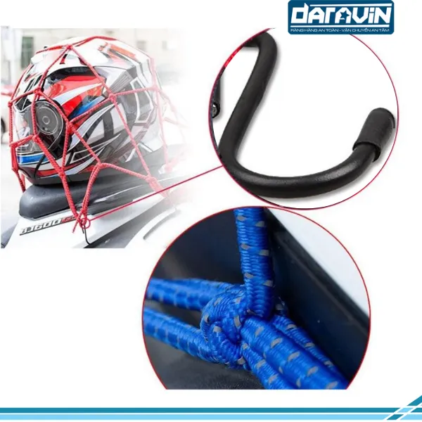 Lưới thun ràng đồ xe máy có phản quang 40 x 40cm