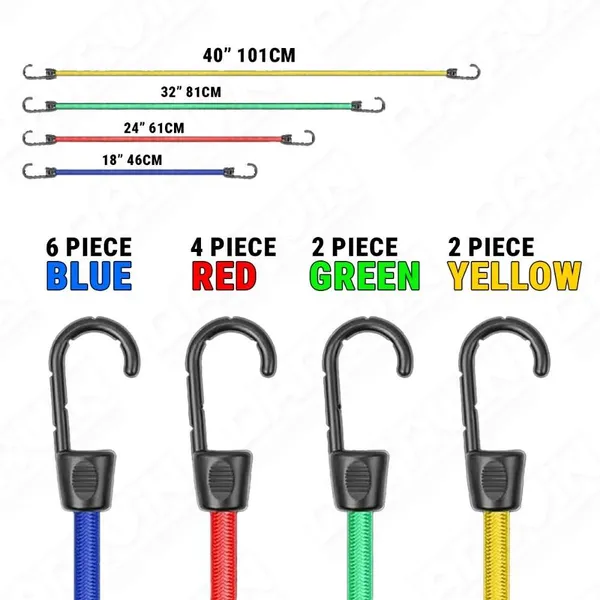 26-Piece Premium Bungee Cords