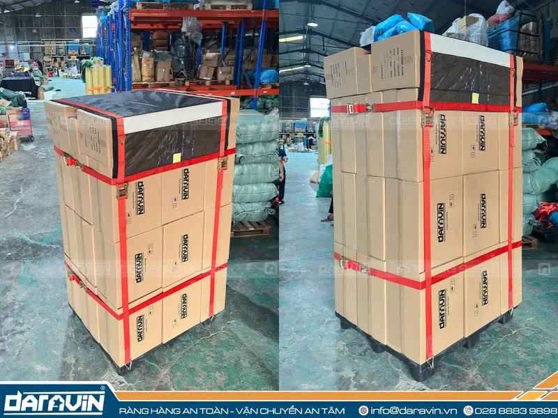 Daravin sản xuất giải pháp bảo vệ hàng trên pallet theo nhu cầu thực tế của từng kho