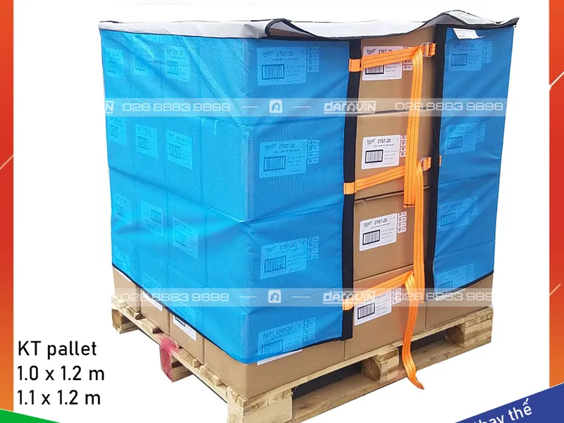 Các dòng lưới quấn pallet theo yêu cầu (lưới dây bẹ, lưới sợi dù, viền thun, vải trùm)