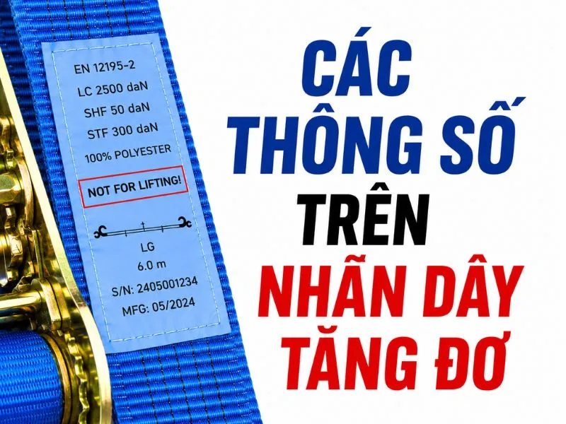 Cách đọc nhãn dây tăng đơ: Hiểu đúng thông số LC, SHF, STF để chằng hàng an toàn
