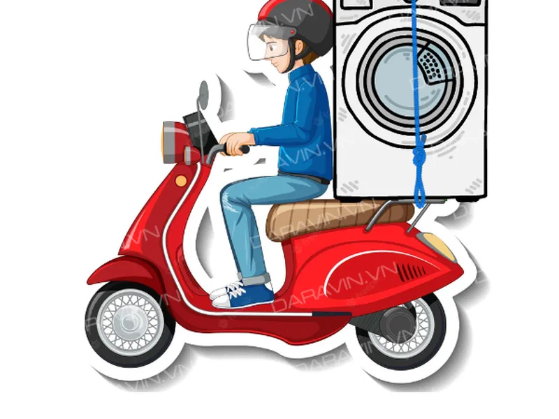 Hướng Dẫn Chở Máy Giặt Bằng Xe Máy An Toàn Cho Người Lần Đầu Chở