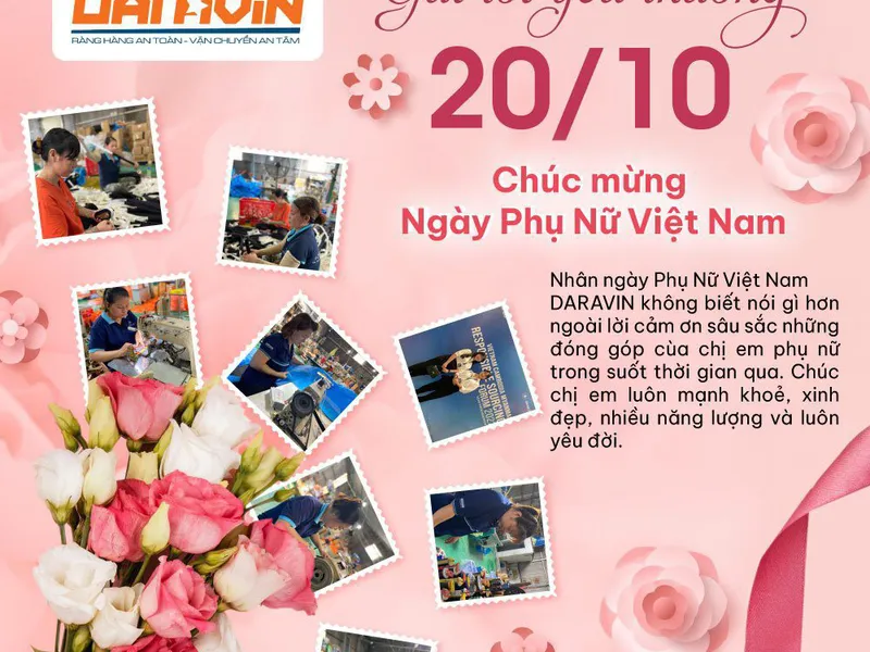 THƯƠNG HIỆU DARAVIN GỬI LỜI CHÚC NGÀY 20/10 ĐẾN CHỊ EM CÁN BỘ CÔNG NHÂN VIÊN