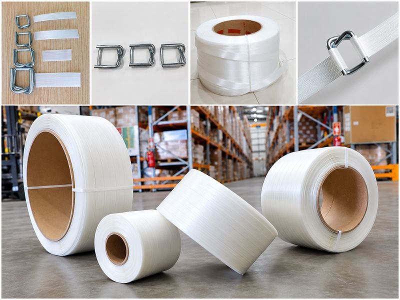 Dây đai composite là gì? So sánh với dây đai thép và dây đai PET khi đóng hàng container
