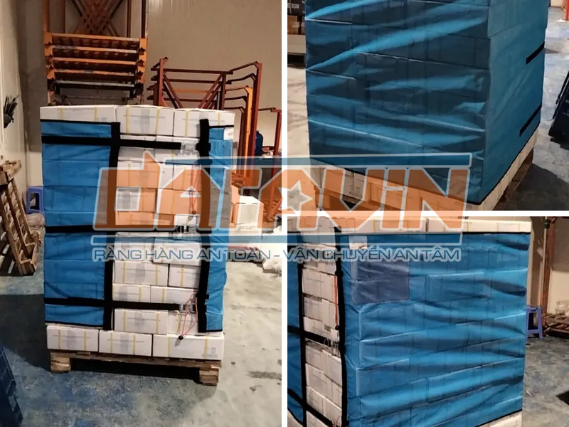 DỰ ÁN CUNG CẤP 2000 LƯỚI QUẤN PALLET CHO KHO LẠNH THANH HÀO SEAFOOD