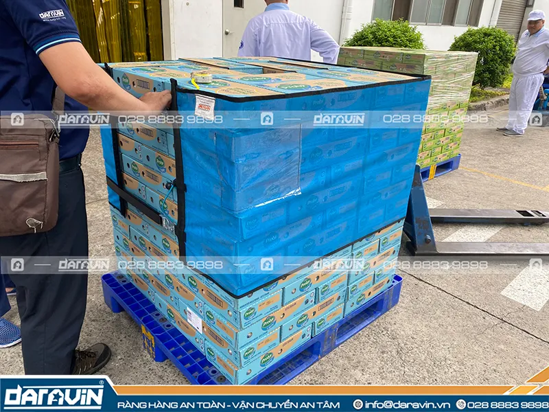 QUY TRÌNH DÙNG THỬ LƯỚI QUẤN PALLET TẠI DARAVIN
