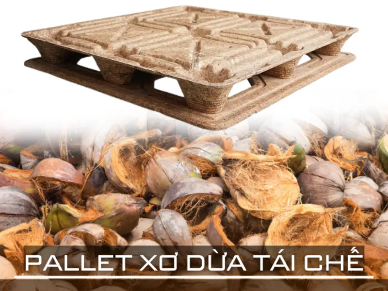 Pallet xơ dừa - Sản phẩm sinh học tái chế từ phế phẩm nông nghiệp
