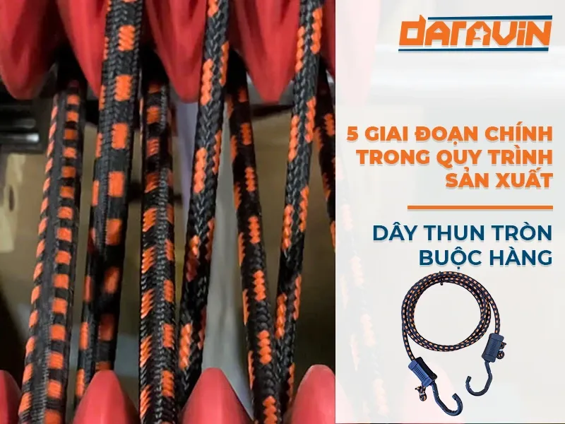 Quy trình sản xuất dây thun tròn buộc hàng tại Daravin