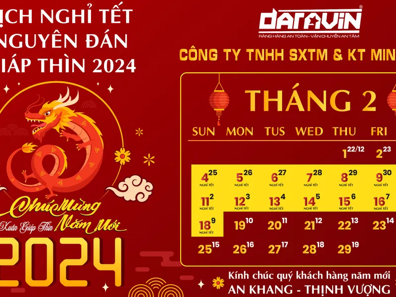 DARAVIN - Thông báo lịch nghỉ tết nguyên đán