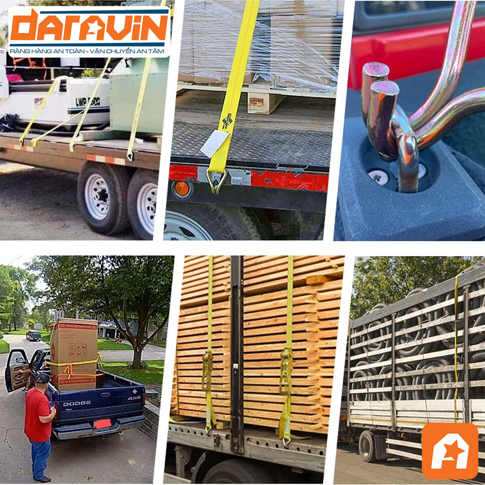 Ứng dụng dây chằng tăng đơ tải 3 tấn bản 50mm có móc J