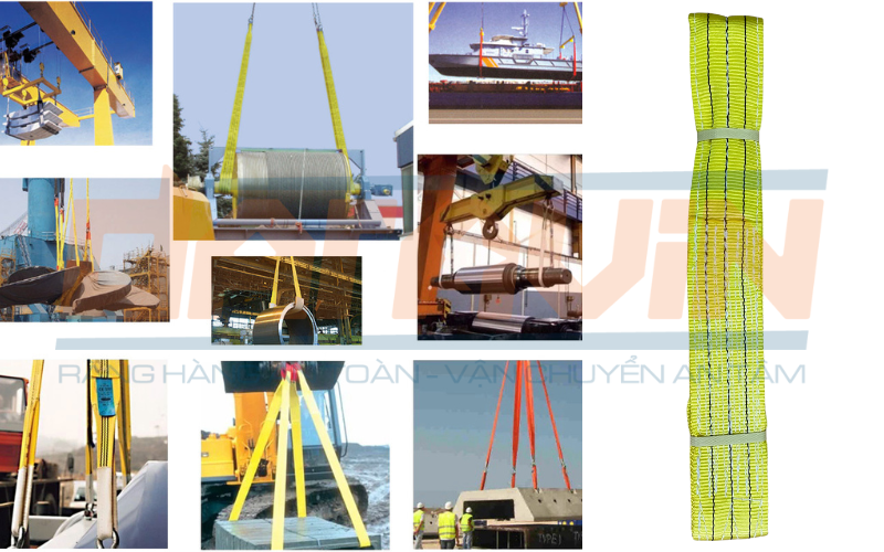 Ứng dụng thực tế của mẫu dây cáp vải bản 75mm tải 3 tấn Ứng dụng thực tế của mẫu dây cáp vải bản 75mm tải 3 tấn