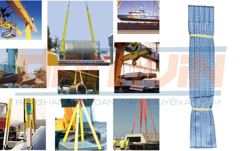 Ứng dụng thực tế mẫu dây cáp vải cẩu hàng bản 4 tấn của DARAVIN Ứng dụng thực tế mẫu dây cáp vải cẩu hàng bản 4 tấn của DARAVIN