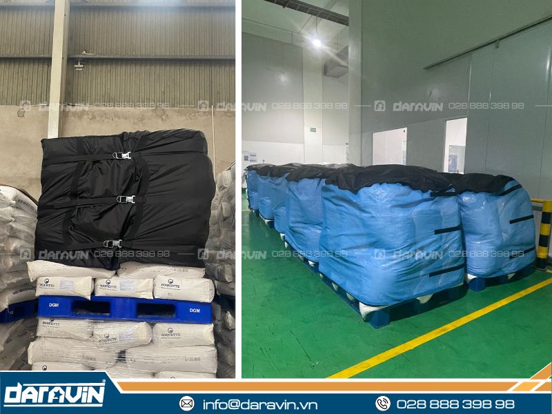 Vải trùm quấn pallet tái sử dụng giải pháp chống bụi, chống nước