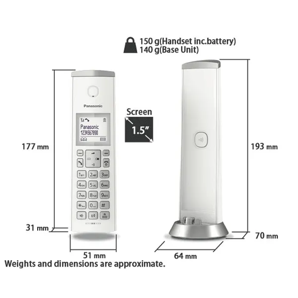 Điện thoại bàn không dây Panasonic KX-TGK210 chính hãng