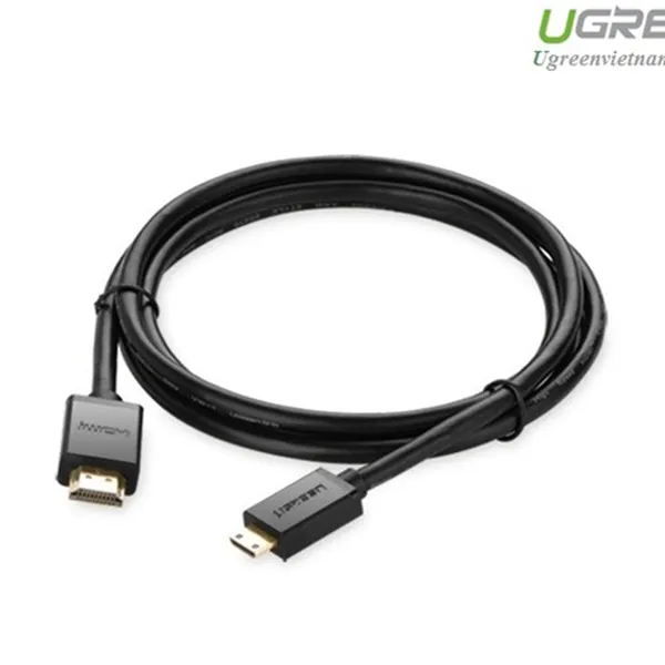 Cáp Mini HDMI to HDMI dài 1M hỗ trợ độ phân giải 4K chính hãng Ugreen 10195 cao cấp