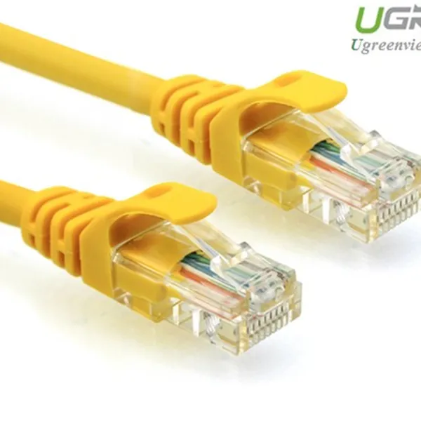 Cáp mạng đúc sẵn Cat5e 5M Ugreen 11233 màu vàng cao cấp