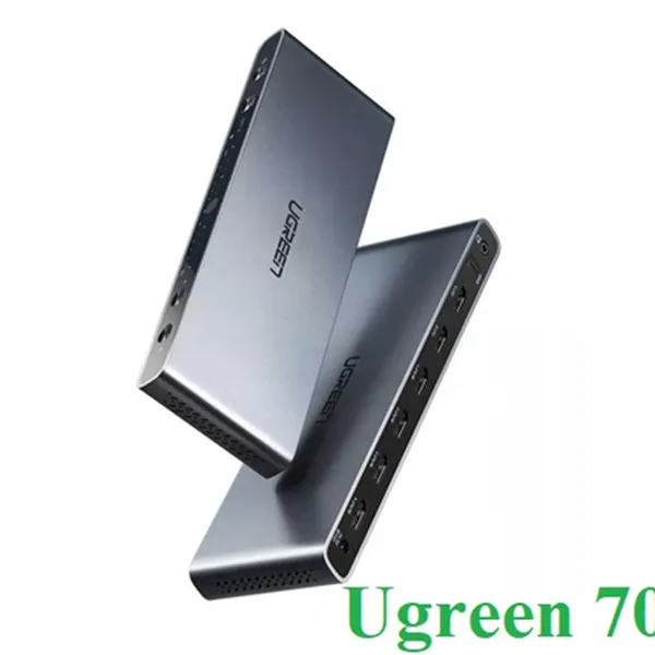 Bộ gộp tín hiệu HDMI 2.0 Matrix 4 vào 2 hỗ trợ 4K@60Hz/SPDIF/3.5mm Ugreen 70435 cao cấp