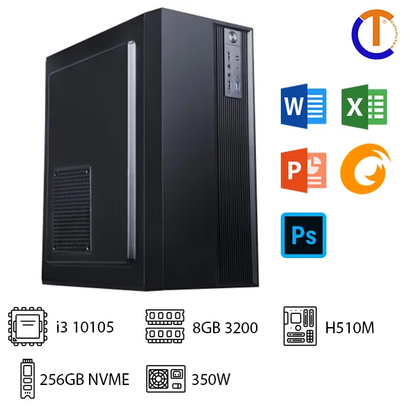 PC Office i3 12100 RAM 8GB SSD 256GB 