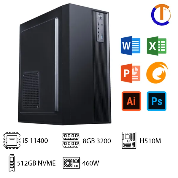 PC Office i5 11400 RAM 8GB SSD 512GB 