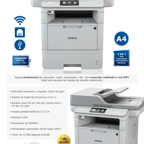Máy in laser Brother  MFC–L6900DW