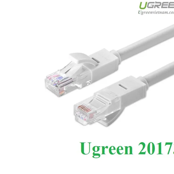 Cáp mạng đúc sẵn Cat6 dài 0,5m chính hãng Ugreen 20173 cao cấp màu trắng