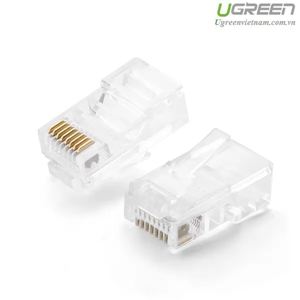 Đầu bấm mạng RJ45 cat 5e 10c/túi chính hãng Ugreen 20329 cao cấp
