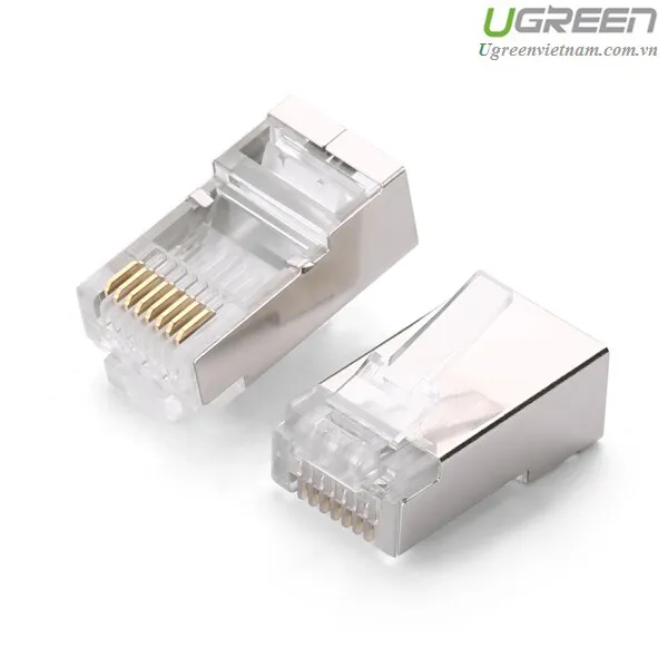 Đầu bấm mạng RJ45 cat 6 bọc nhôm 10c/túi chính hãng Ugreen 20333 cao cấp