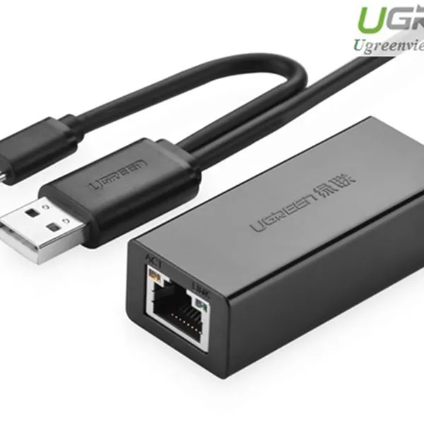 Cáp USB to Lan 10/100 Mbps Ethernet Adapter có OTG chính hãng Ugreen 30219 - CR110