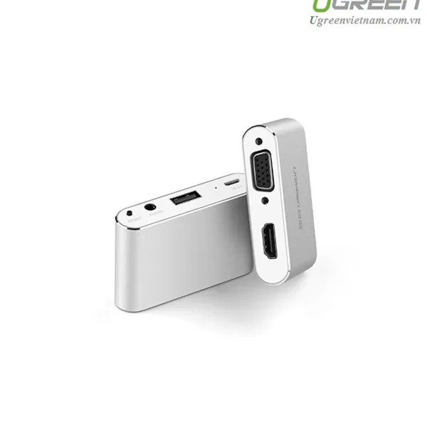 Bộ chuyển đổi cổng đa năng HDMI + VGA cho điện thoại, máy tính bảng chính hãng Ugreen 30522 cao cấp