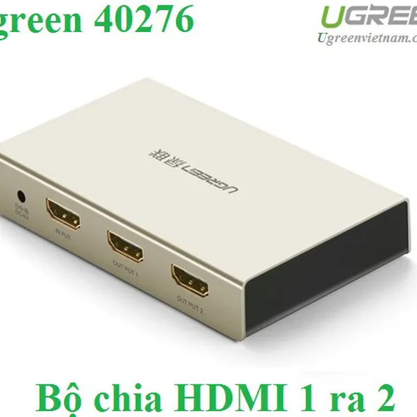 Bộ chia HDMI 1 ra 2 cổng hỗ trợ 4Kx2K full HD 1080P chính hãng Ugreen 40276 cao cấp