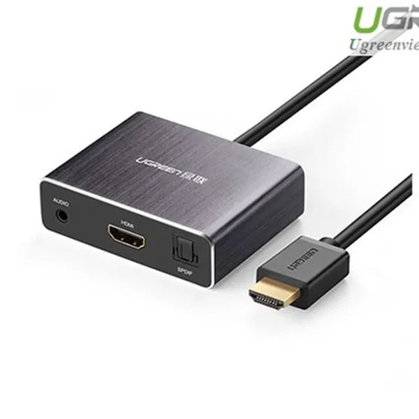 Cáp chuyển đổi HDMI ra HDMI + Audio 3.5mm và SPDIF 5.1/7.1 Ugreen 40281 chính hãng