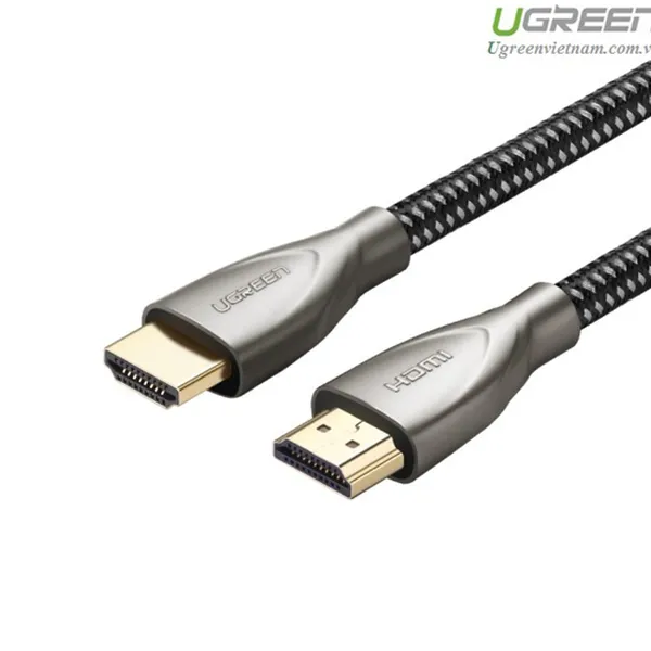 Cáp HDMI 2.0 Carbon 1m chuẩn 4K@60MHz Ugreen 50106 mạ vàng cao cấp