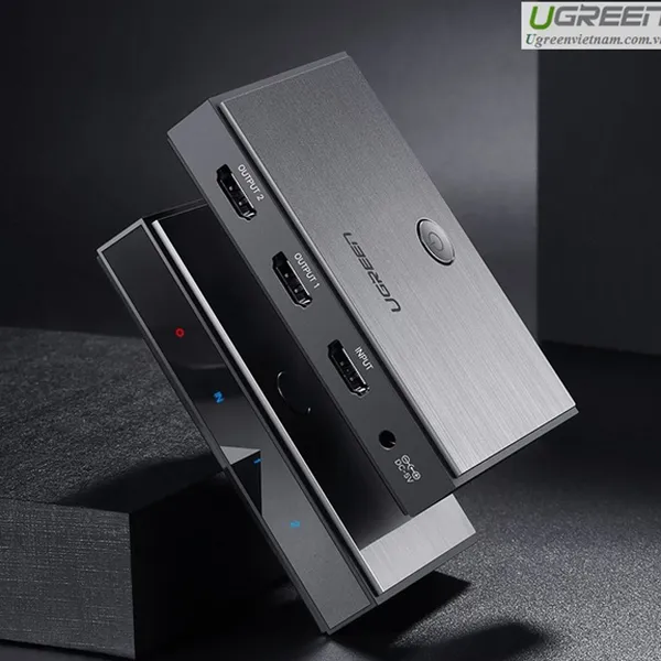 Bộ chia HDMI 2.0 ra 2 cổng hỗ trợ 4kx2k/60Hz chính hãng Ugreen 50707
