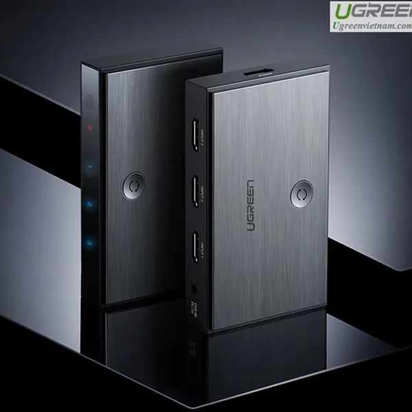 Bộ gộp HDMI 3 vào 1 ra HDMI 2.0 hỗ trợ 4Kx2K/60Hz chính hãng Ugreen 50709 cao cấp